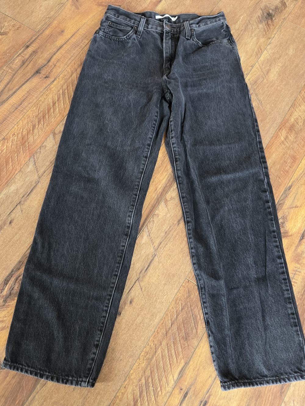Levi's Straight Leg Jeans in Washed Black '94 Baggy Straight Leg